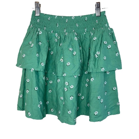 NWT H&M Girls Tiered Smocked‎ Waist Floral Print Skirt, 6X - Picture 1 of 8